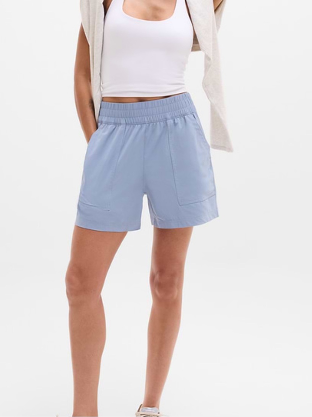 Athleta Sky Blue Athletic Pull-On Shorts